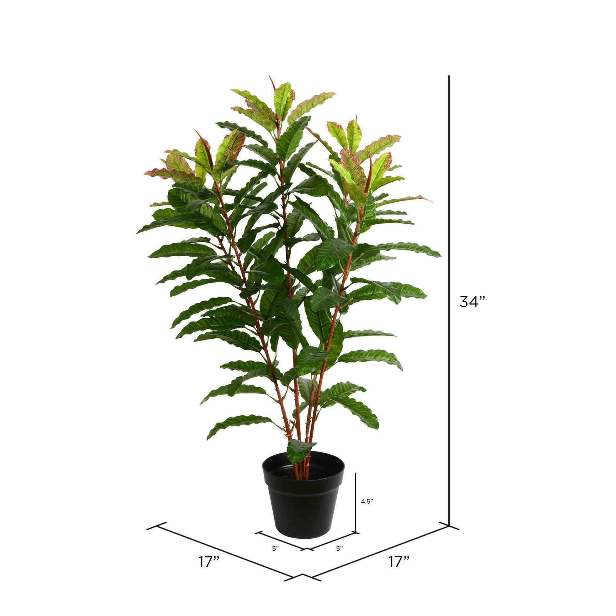34" Artificial Green Myrtle Real Touch Plant
